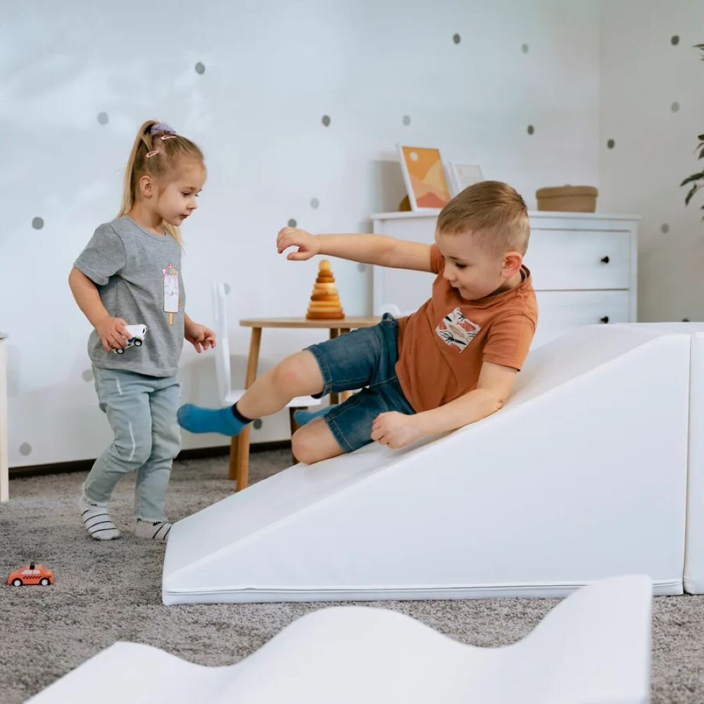 IGLU Softplay PEPI RER SIA IGLU Großes Party Set aus mehreren bunten Schaumstoff-Spielmodulen - Weiß - mit Rampe, Rutsche und Ballbecken,für Kinder – Ansicht 11
