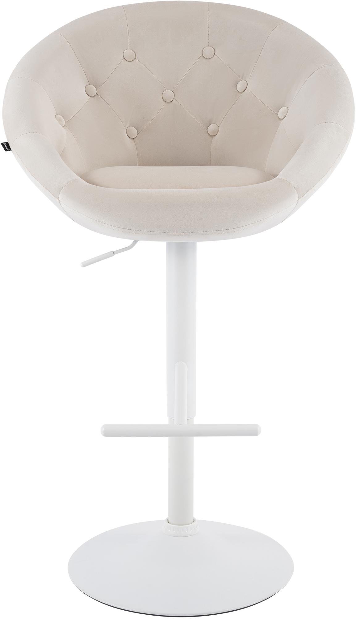 Barhocker London Samt weiß