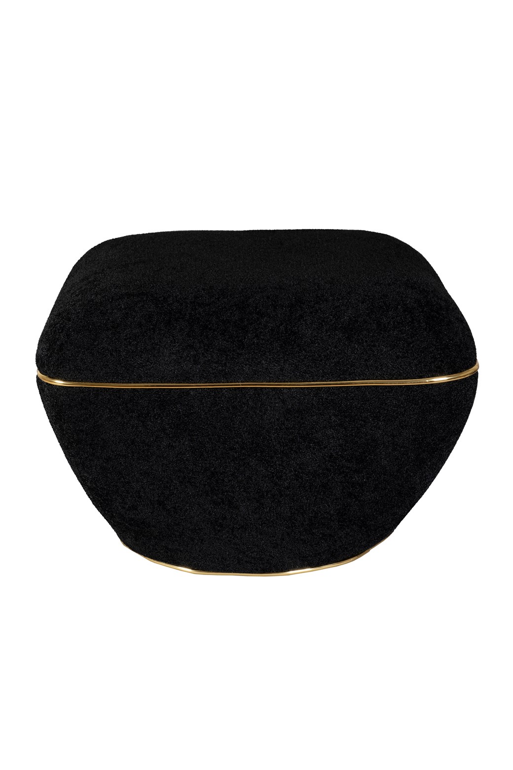 Dekorativer Hocker Schwarz / Gold