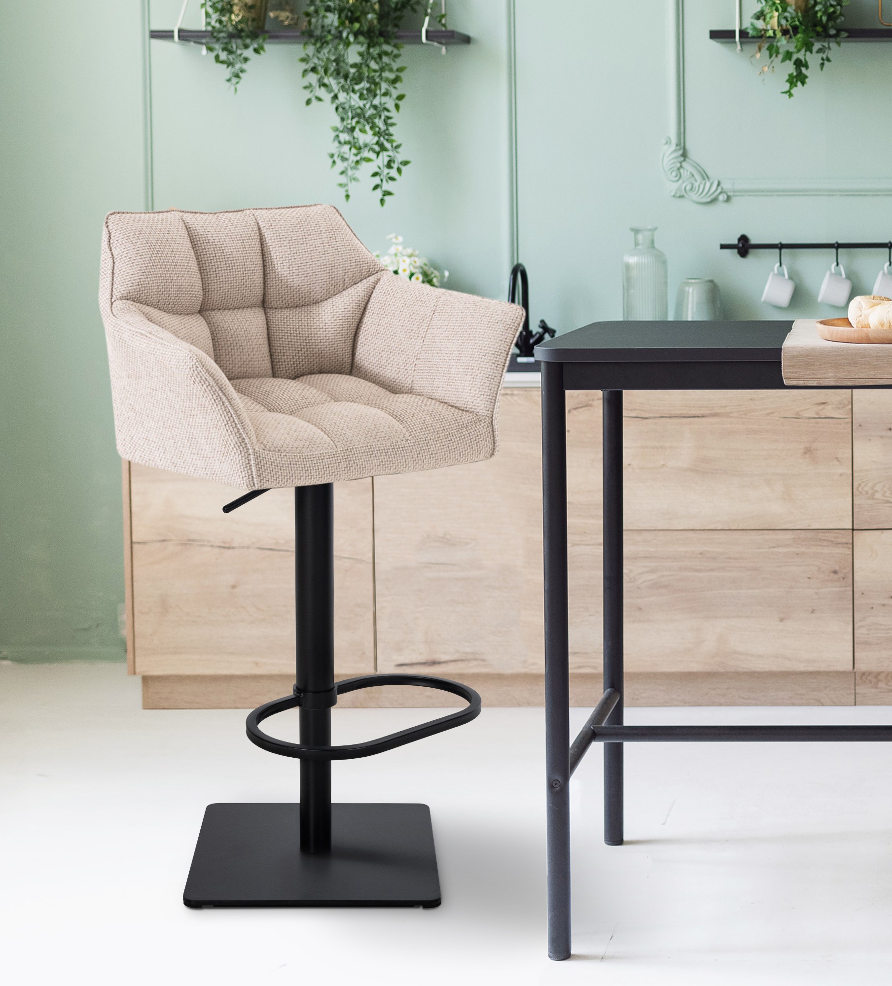 Barhocker Damaso B Stoff
