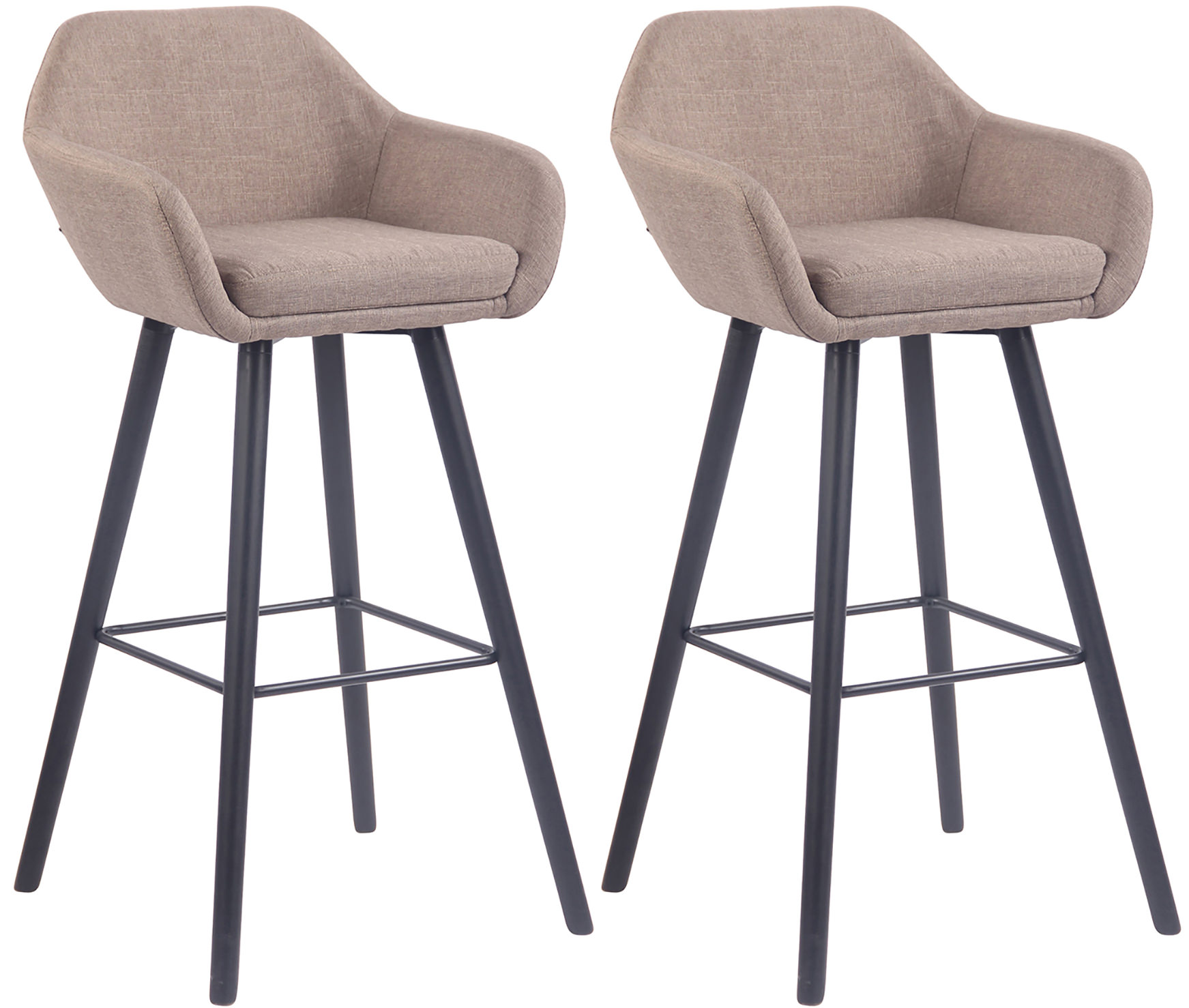 2er Set Barhocker Adelaide schwarz