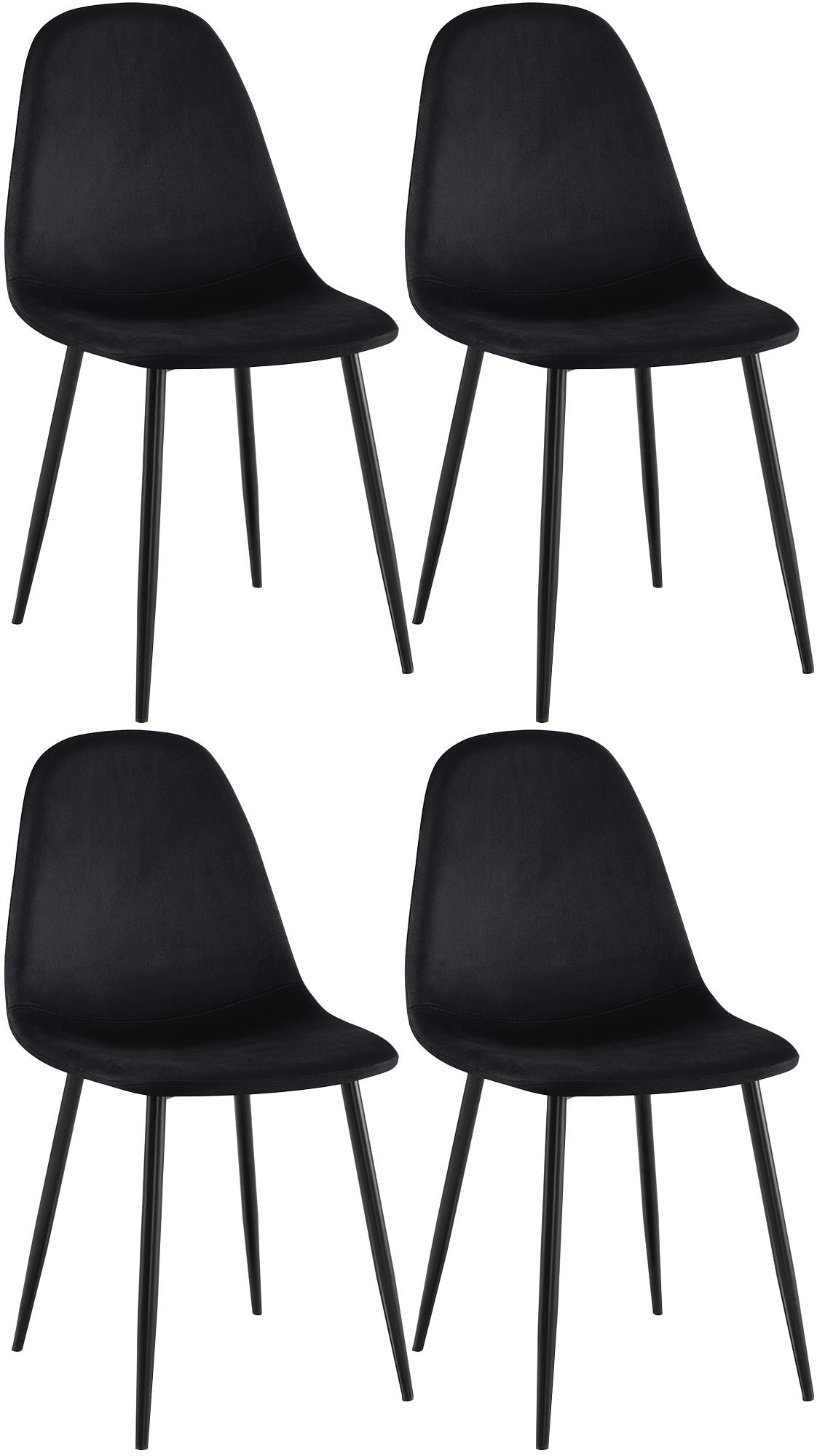 4er Set Esszimmerstühle Napier Samt