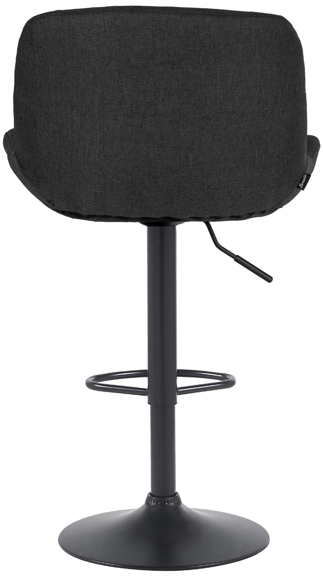Barhocker Solon Schwarz Stoff