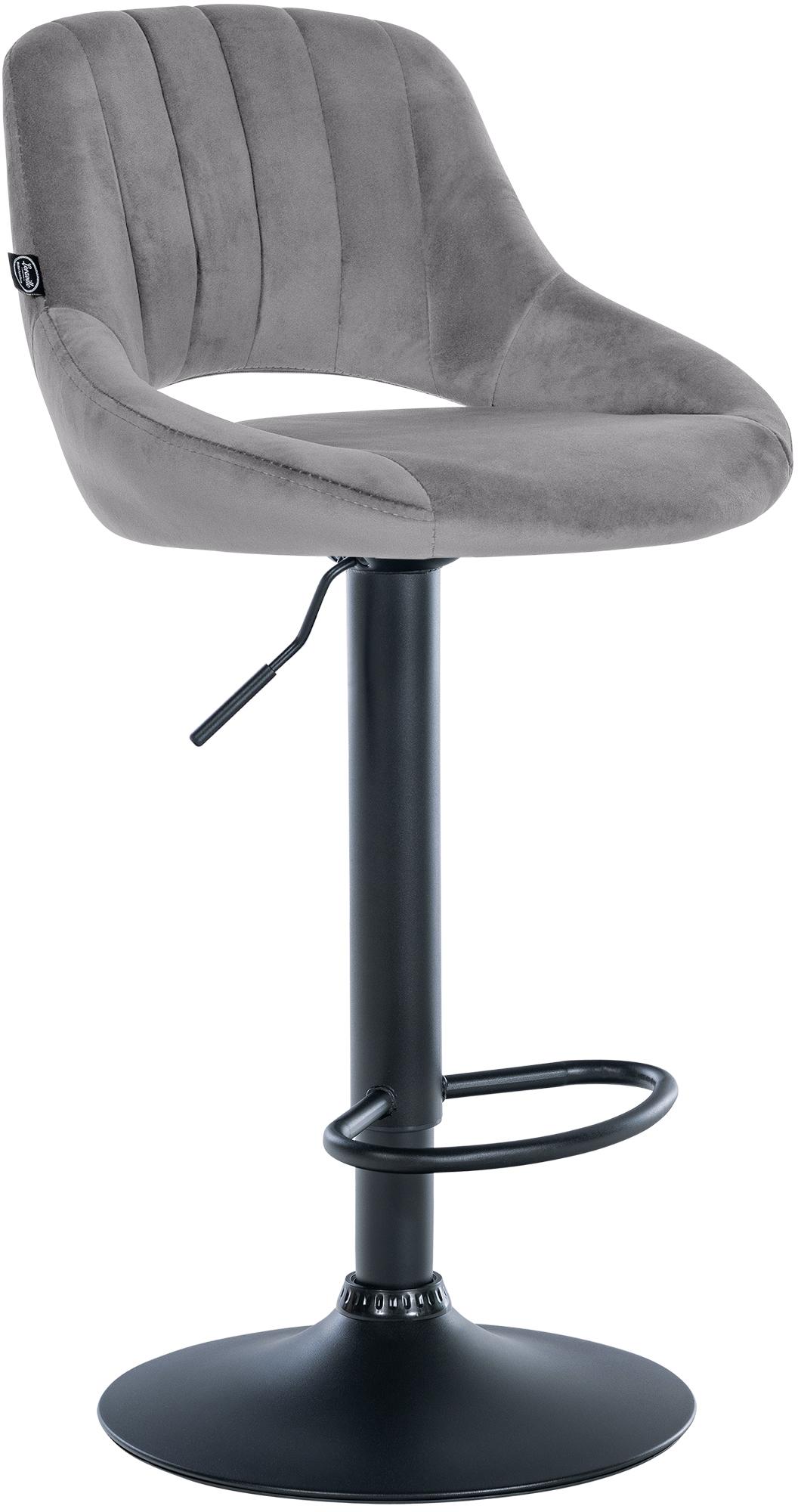 Barhocker Milet Samt schwarz