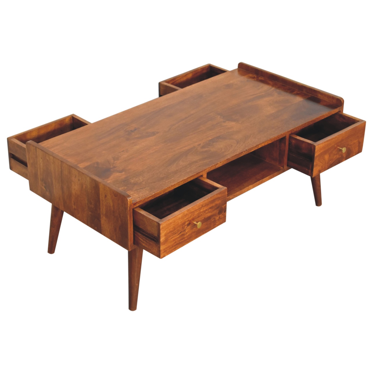 Hoher Couchtisch aus Kastanienholz