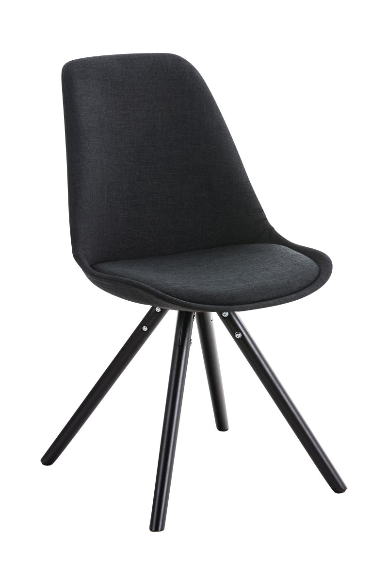 Stuhl Pegleg Stoff Rund schwarz
