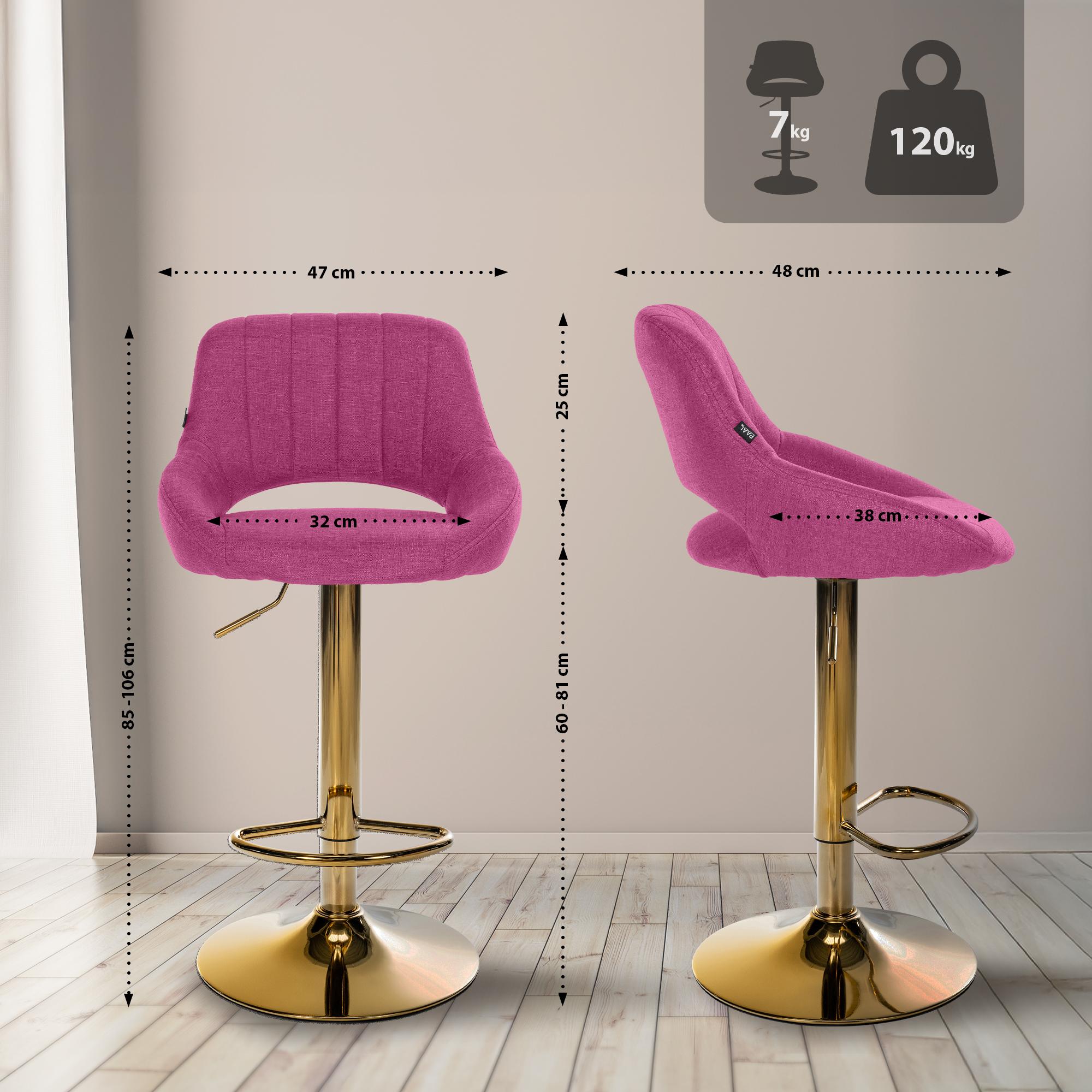 2er Set Barhocker Milet Stoff G