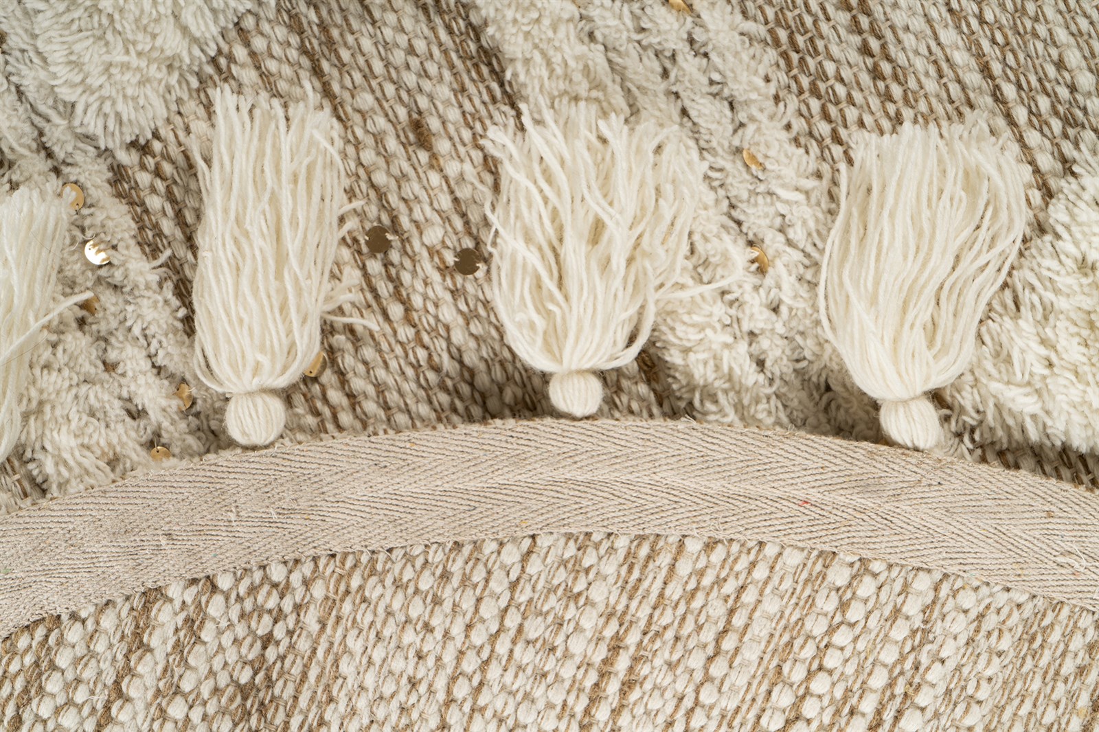 Teppich Bohist 425 Creme / Khaki Ø 160cm