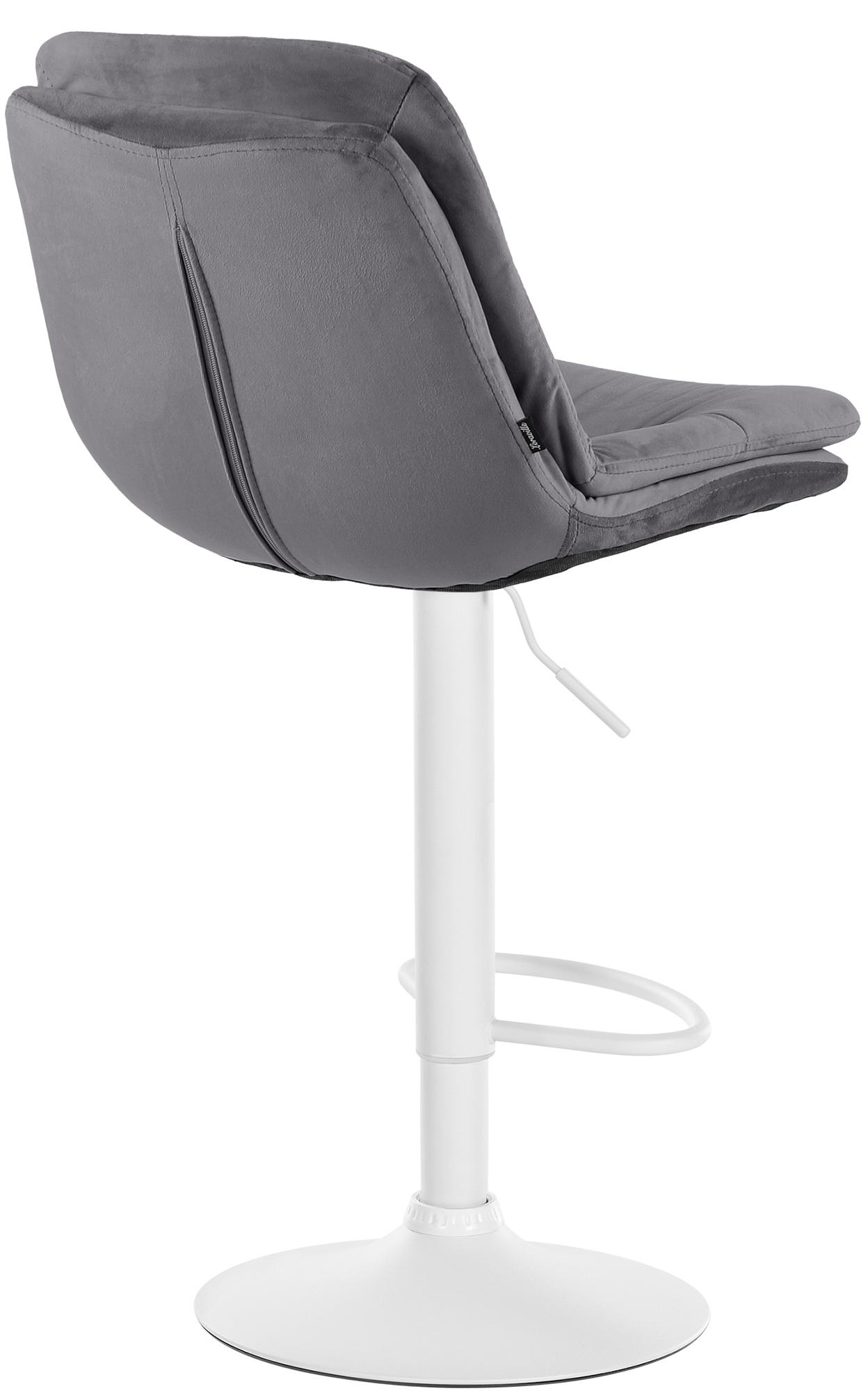 Barhocker Laurel Samt weiß