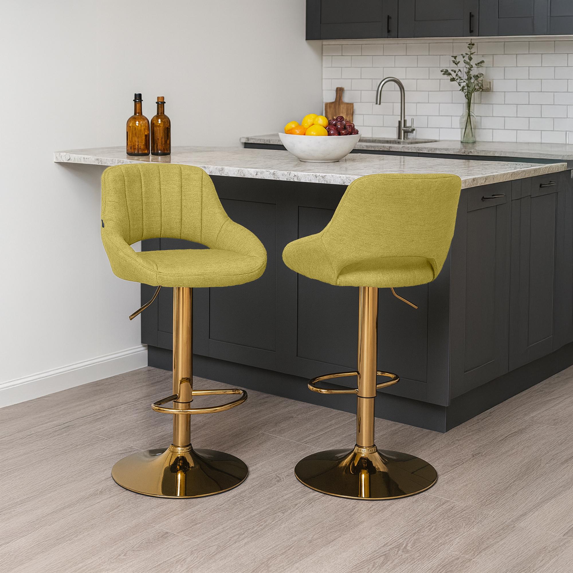 Barhocker Milet Stoff gold