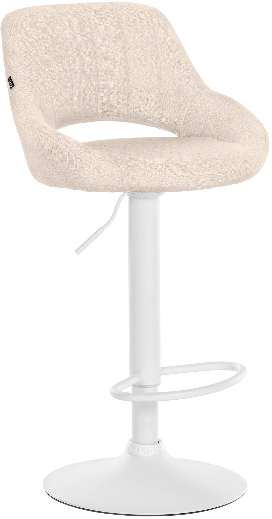 Barhocker Milet Stoff weiß