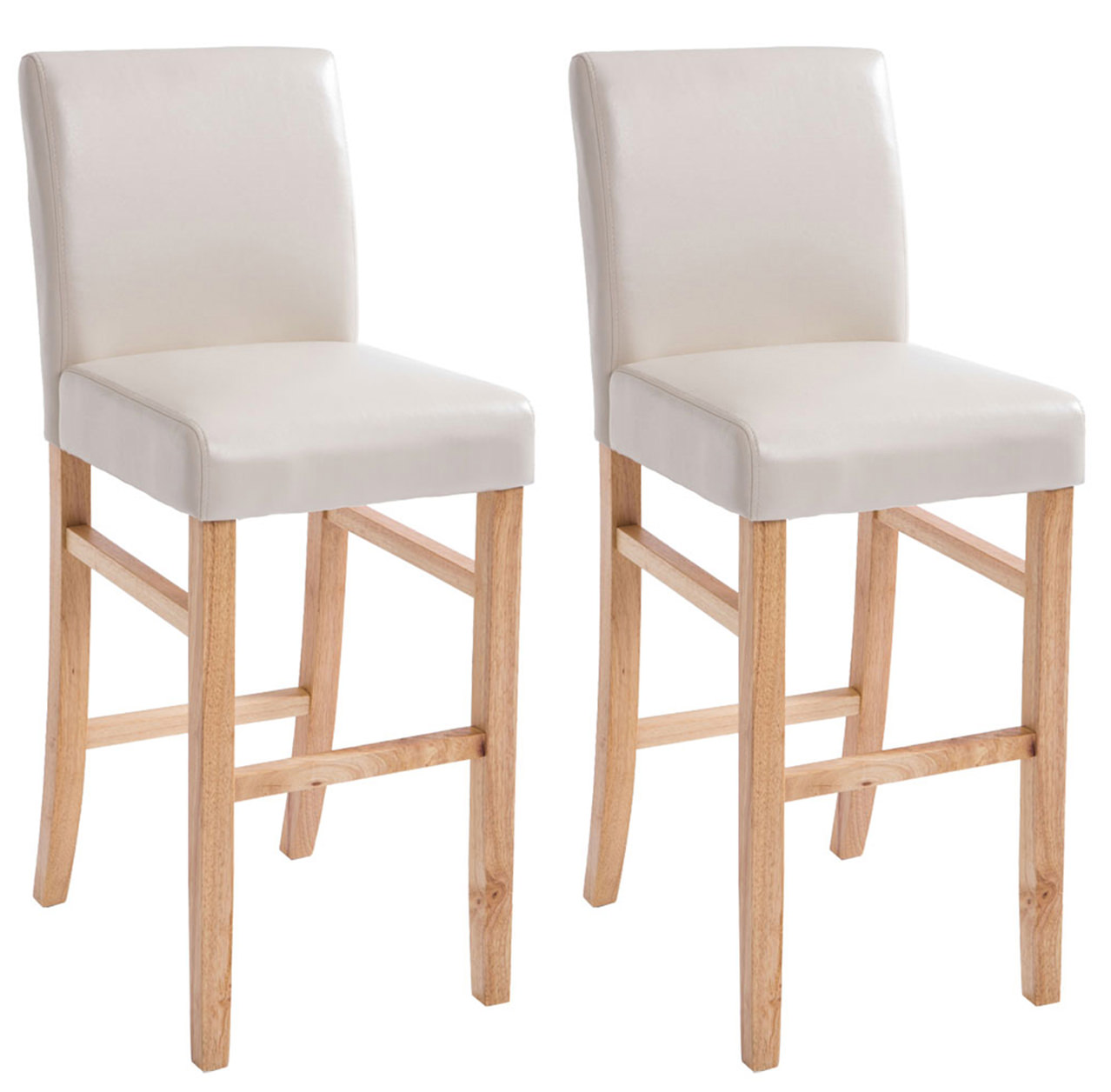 2er Set Barhocker Alvin Kunstleder natura