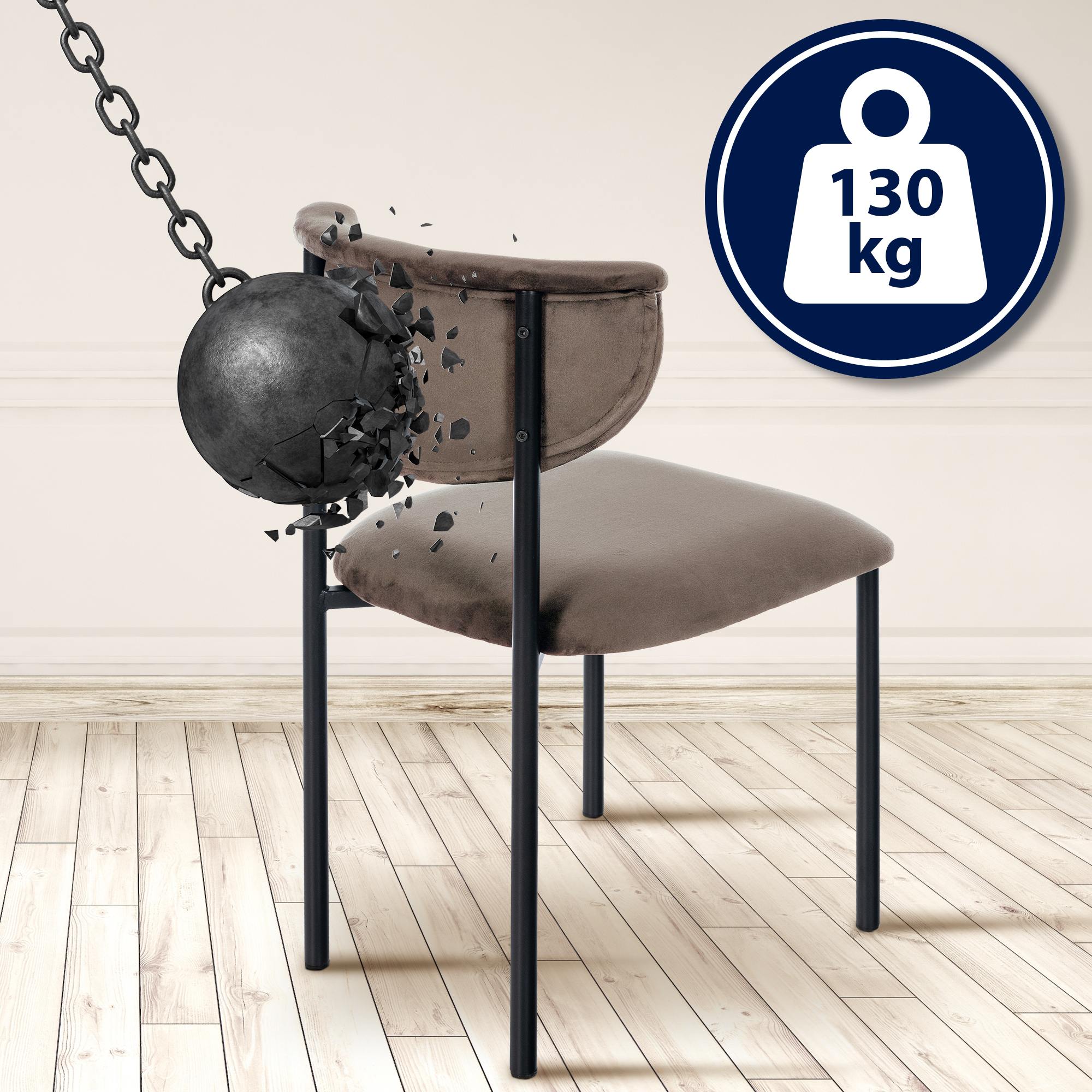 2er Set Besucherstuhl Gambell Samt