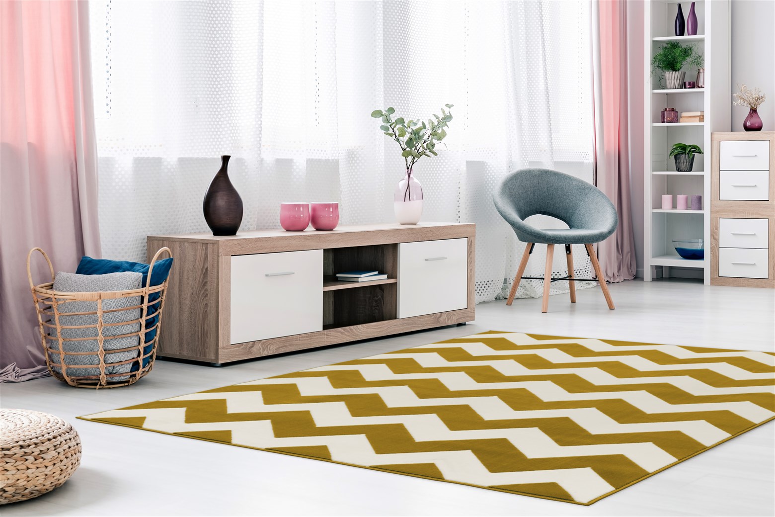 Teppich Manolya 2095 Elfenbein / Gold 120cm x 170cm