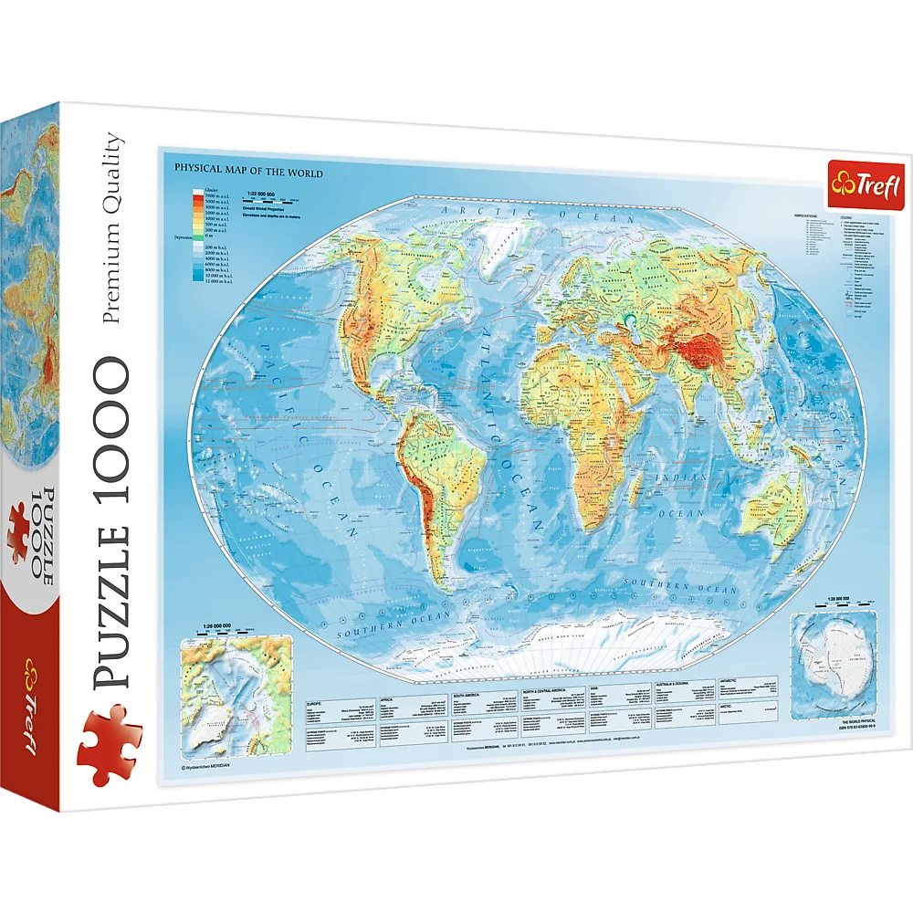 Trefl Puzzles Physische Weltkarte - Puzzle 1000 Teile