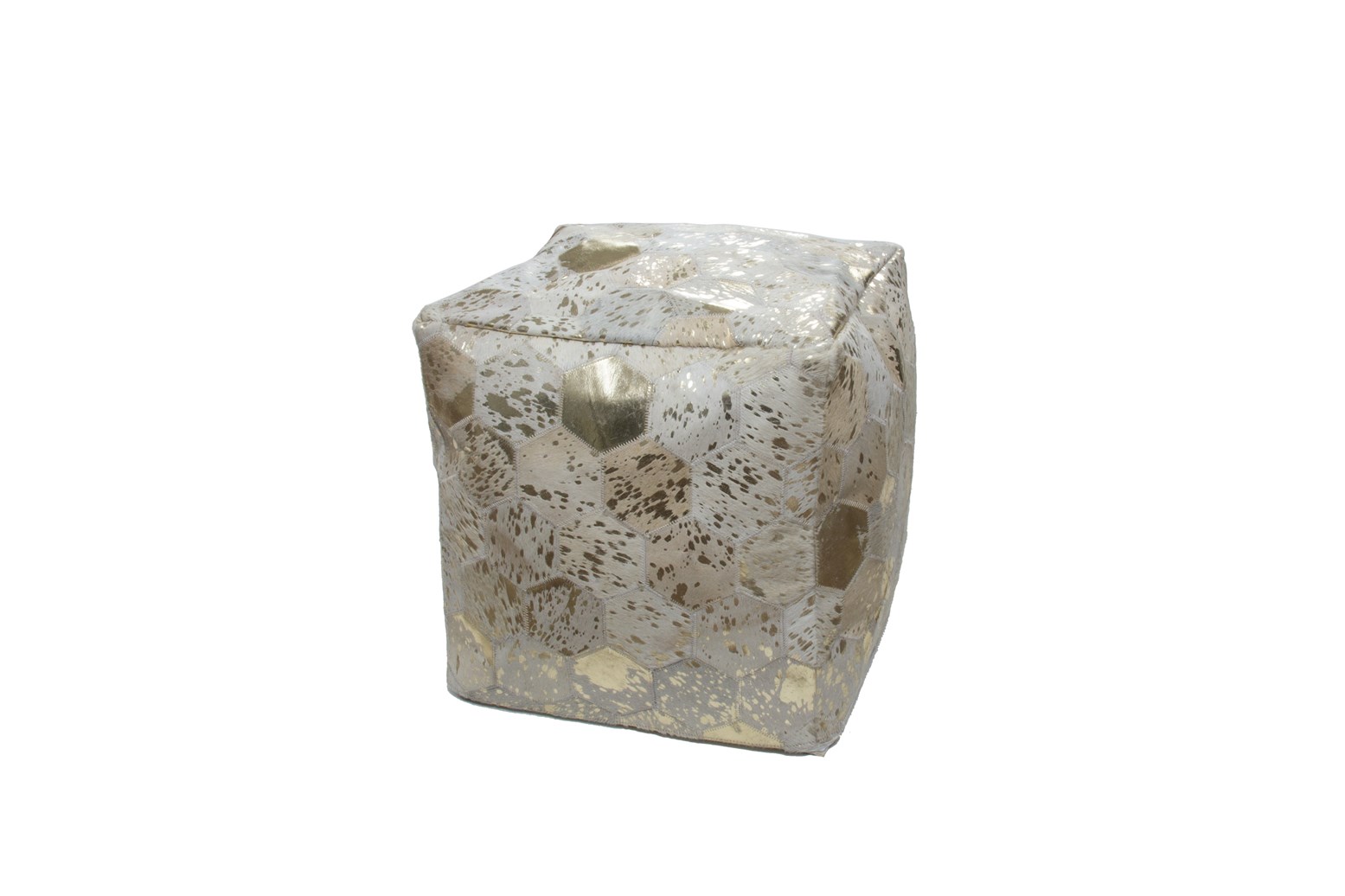 Pouf Spark Pouf 210 Elfenbein / Gold 45cm x 45cm