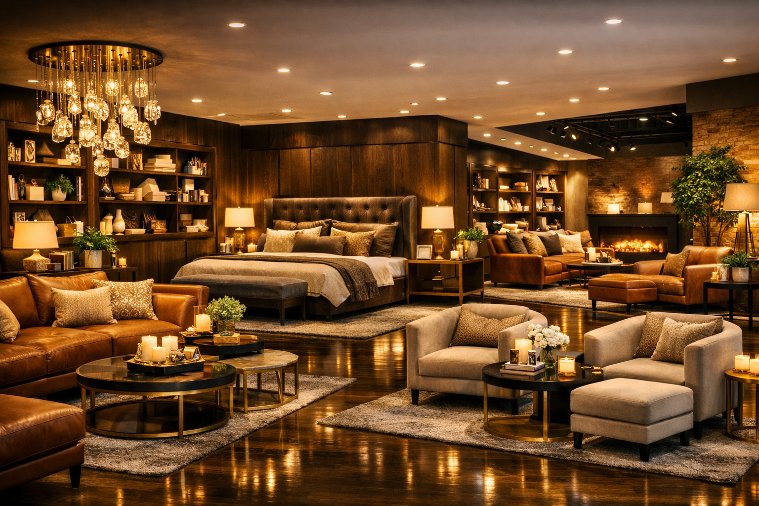 Sofa und Sessel im Wohnzimmer