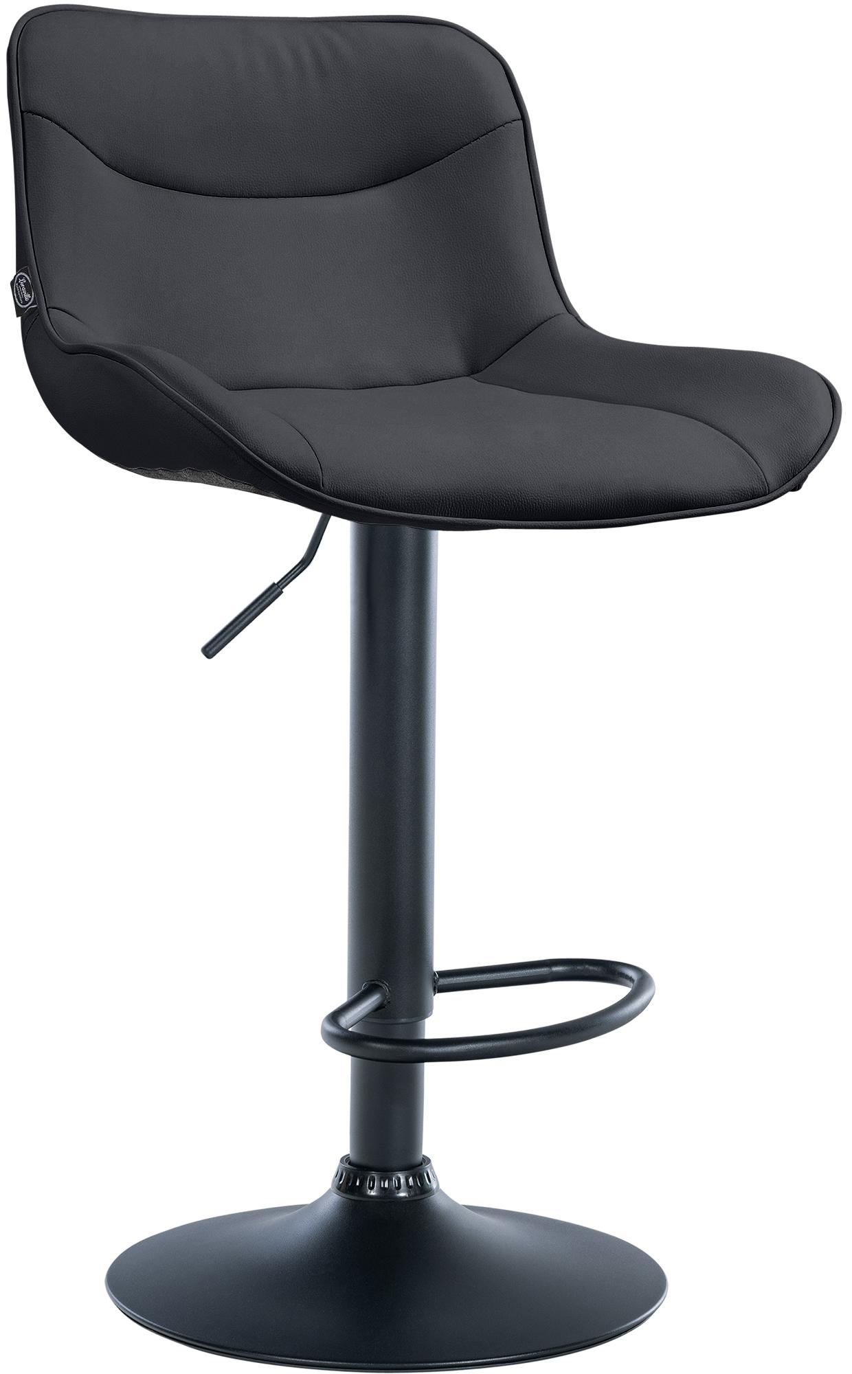 Barhocker Vonore Kunstleder schwarz