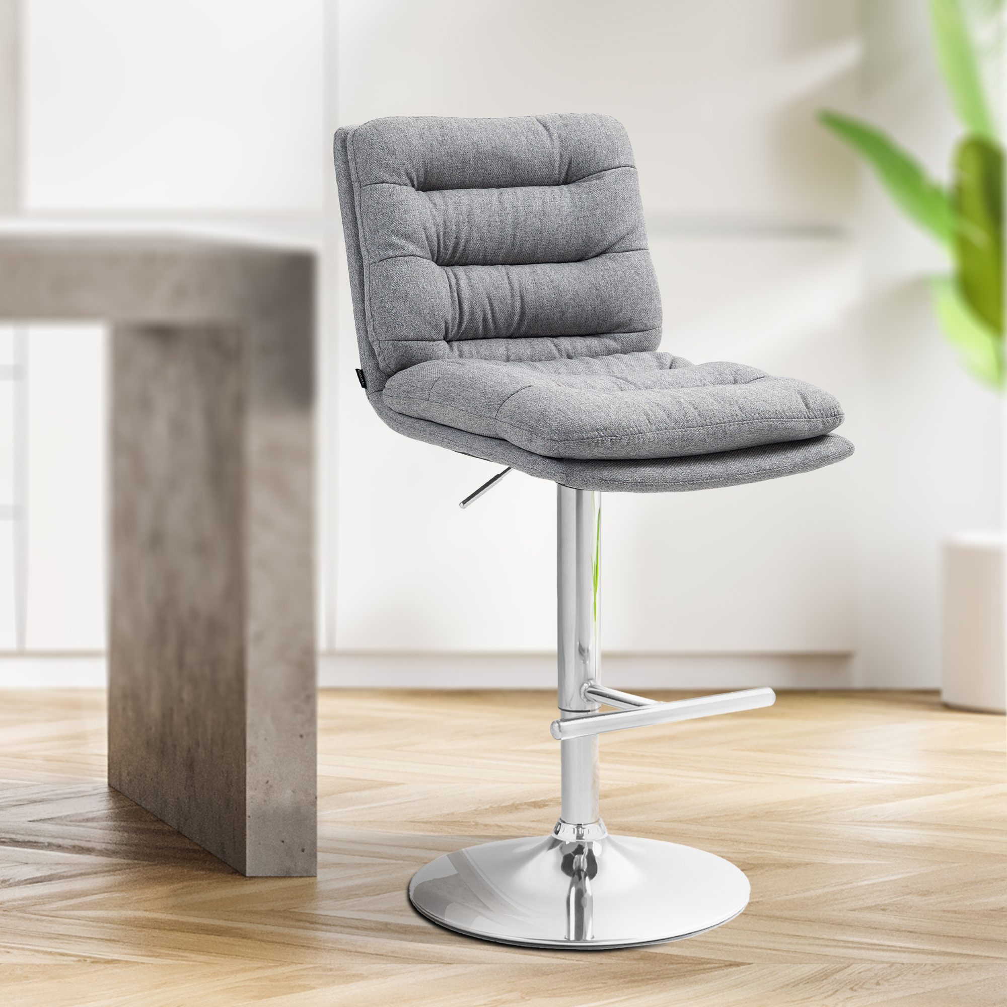 Barhocker Damar Stoff chrom