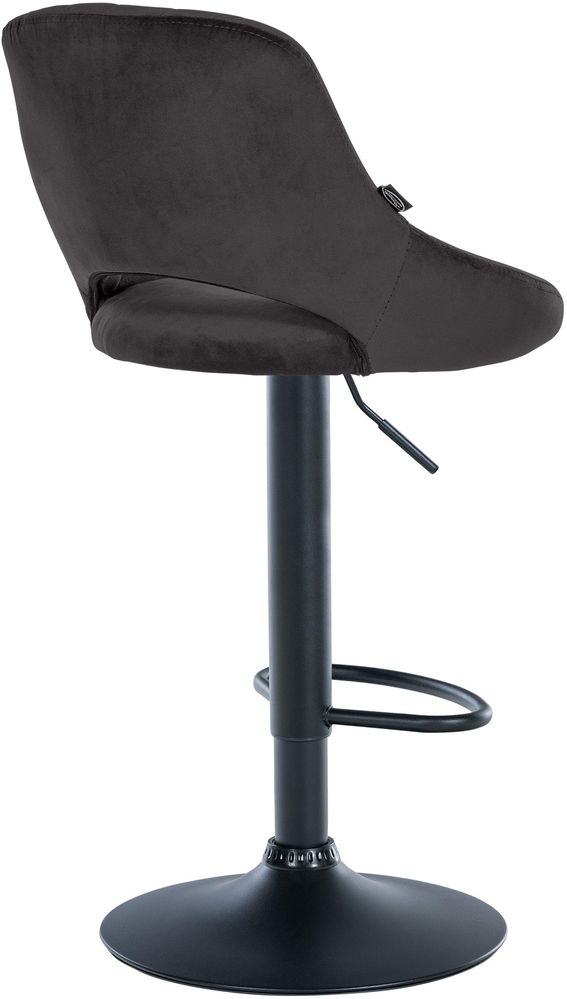 Barhocker Milet Samt schwarz