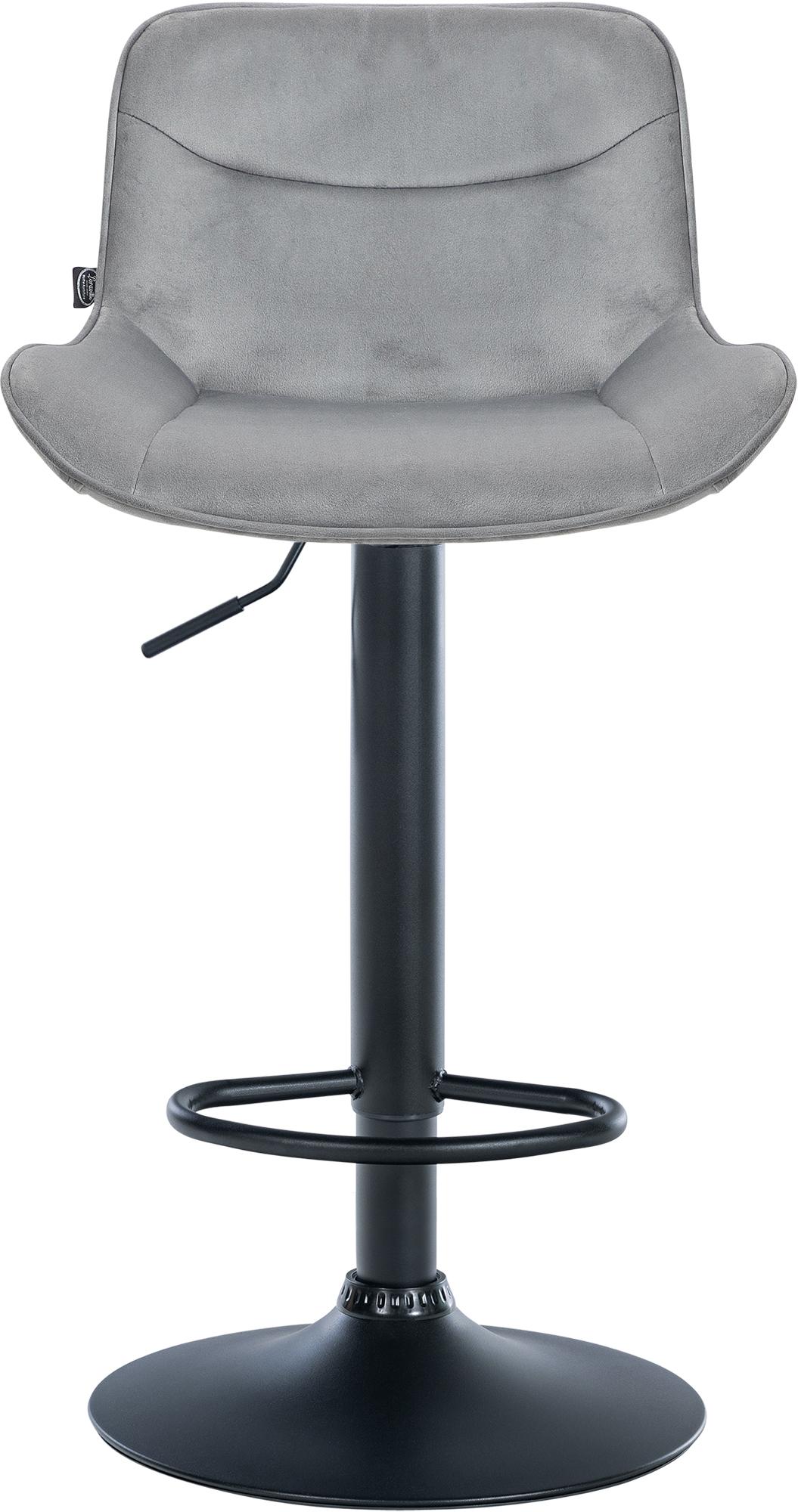 Barhocker Vonore Samt schwarz