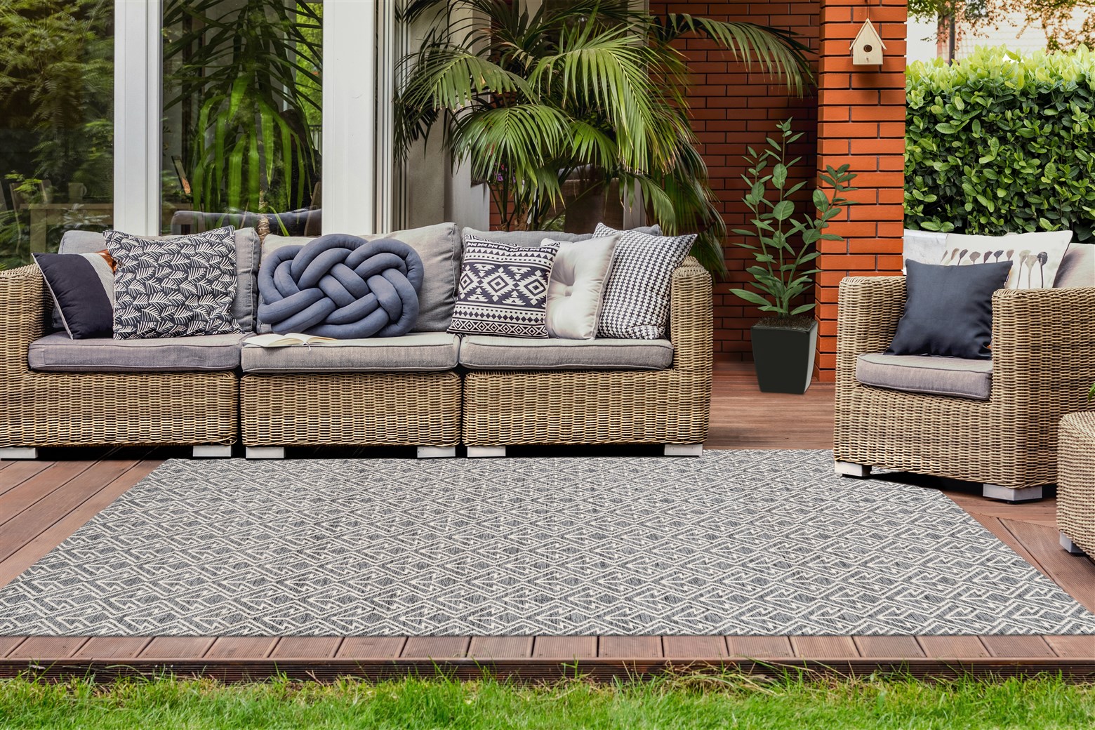 Teppich Yoga 125 Grau / Creme 120cm x 170cm