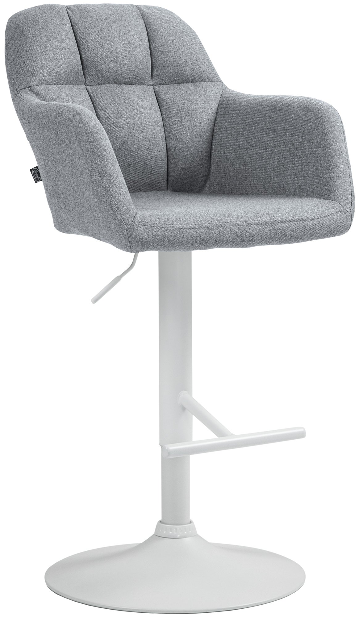 Barhocker Natoma Stoff weiß