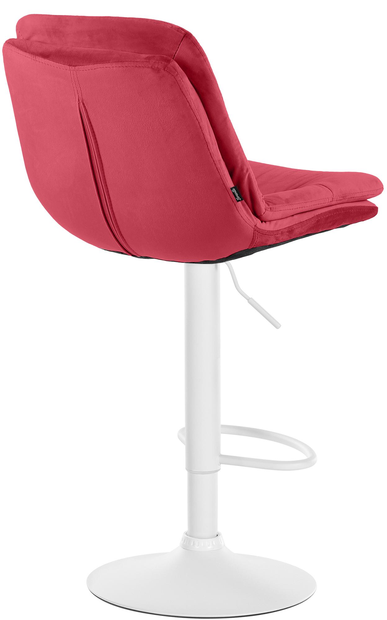 Barhocker Laurel Samt weiß