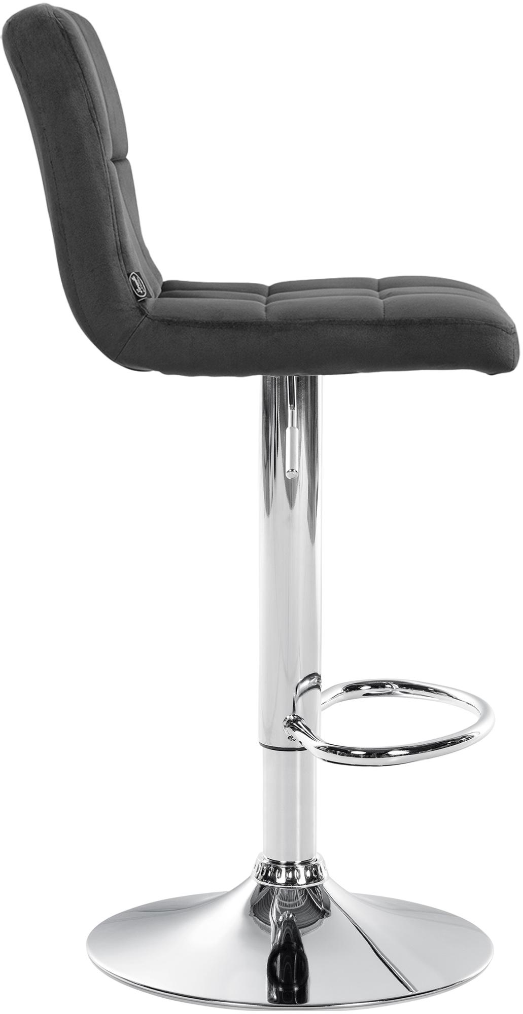 Barhocker Peru Samt chrom