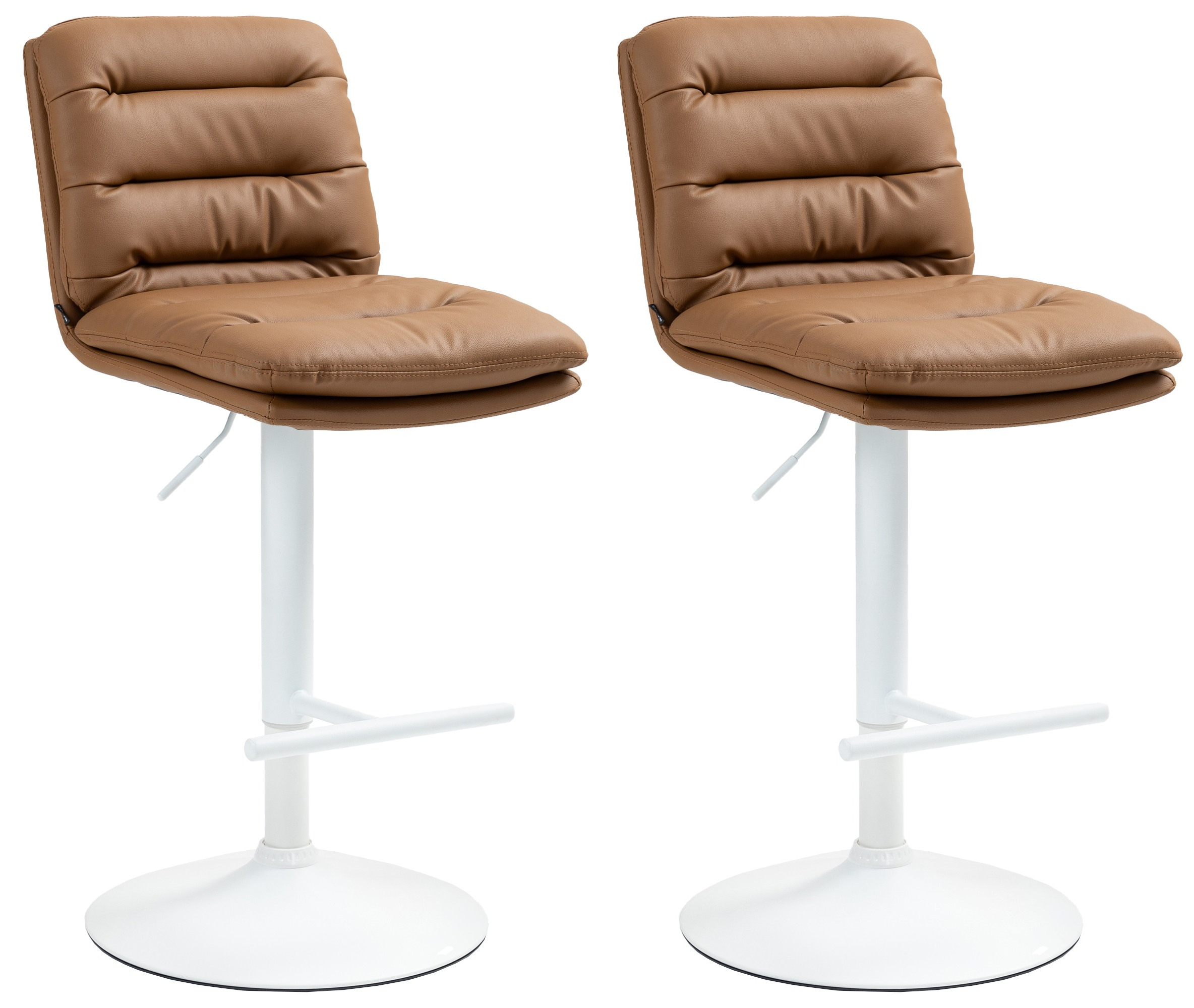 2er Set Barhocker Damar Kunstleder weiß