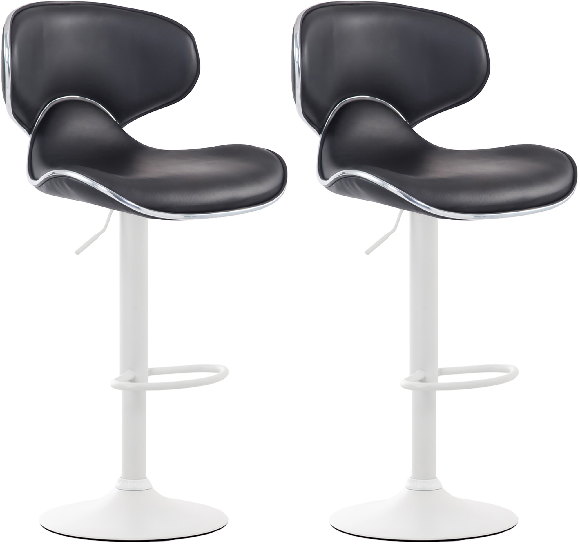 2er Set Barhocker Las Vegas V2 Kunstleder weiß