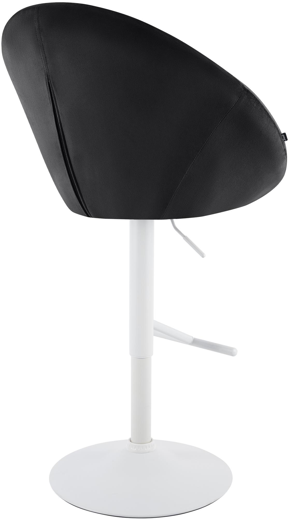 Barhocker London Samt weiß