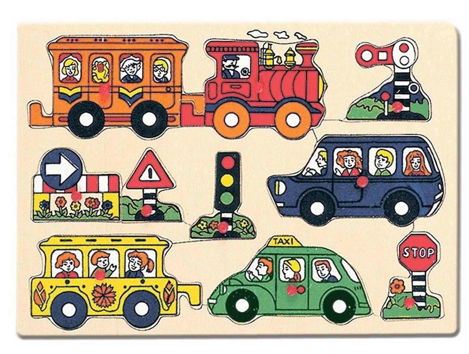 Bino & Mertens Puzzles Bino & Mertens - Steckpuzzle, Verkehr