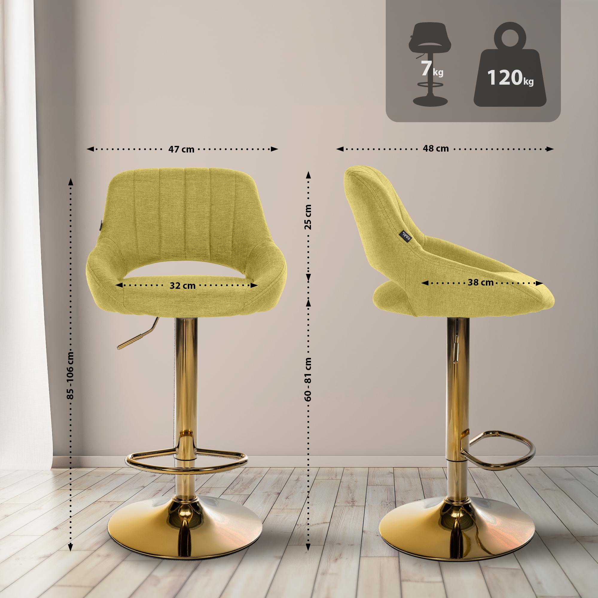 2er Set Barhocker Milet Stoff G