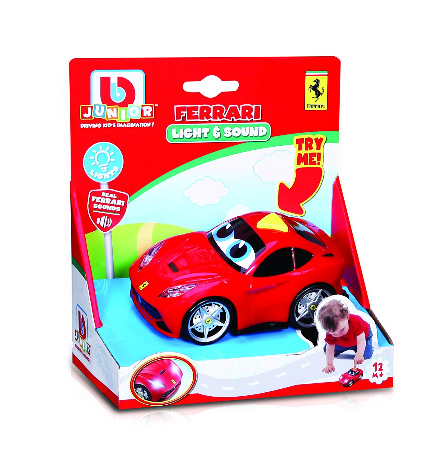 Heinrich Bauer Elektronisches Spielzeug BB Junior Ferrari Light and Sound: Spielzeugauto F12 Berlinetta