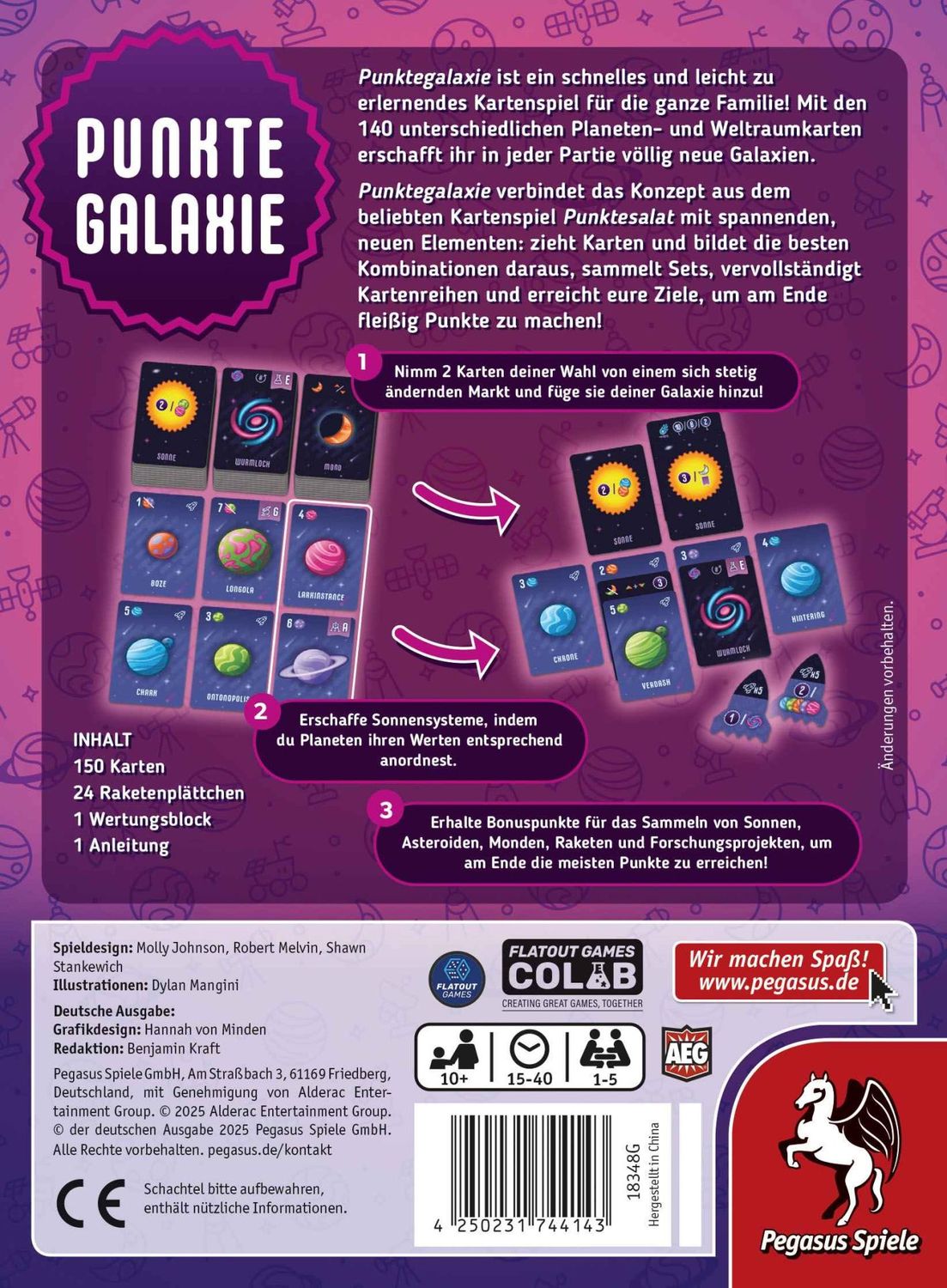 Pegasus Brettspiele & Gesellschaftsspiele Punktegalaxie – Familienspiel