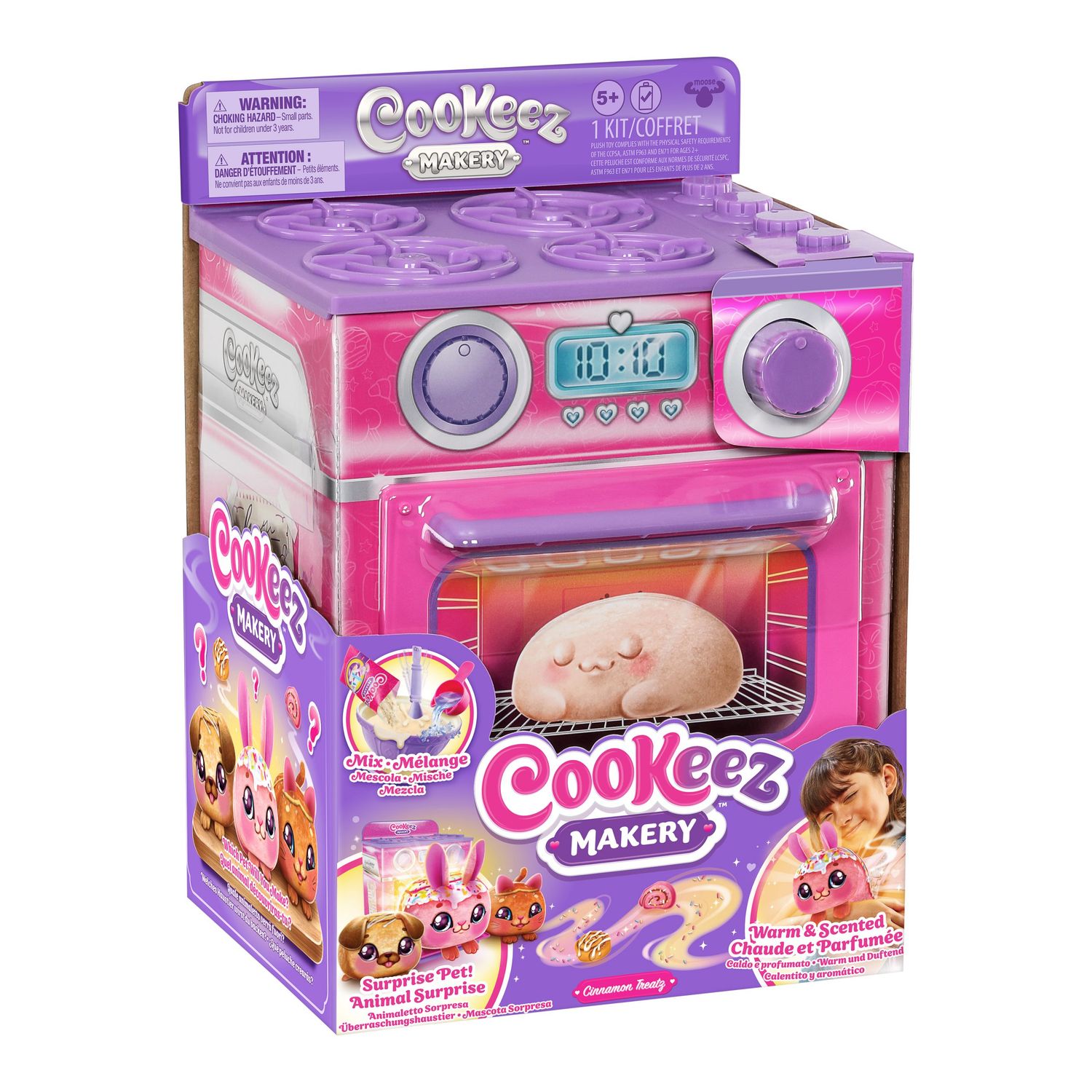 Moose Toys Plüschfiguren Cookeez Makery – Ofen-Spielset (Kuchen Zimt/Pink)
