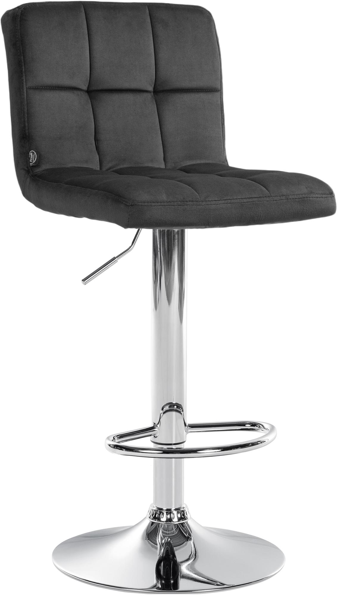 Barhocker Peru Samt chrom