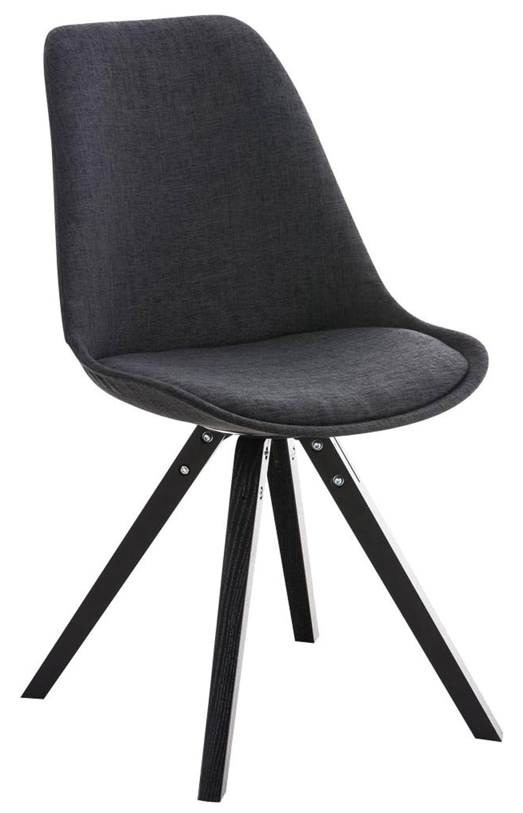 Stuhl Pegleg Stoff Square schwarz