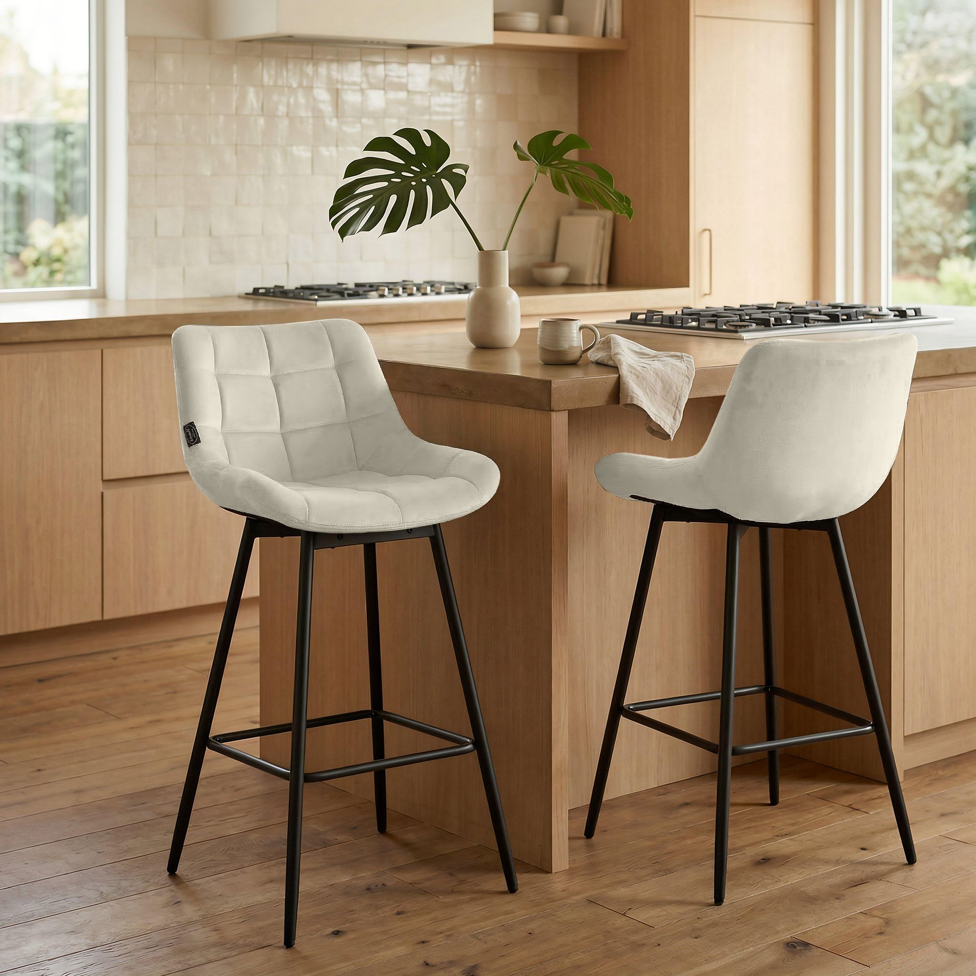 Barhocker Weston Schwenkbar Samt