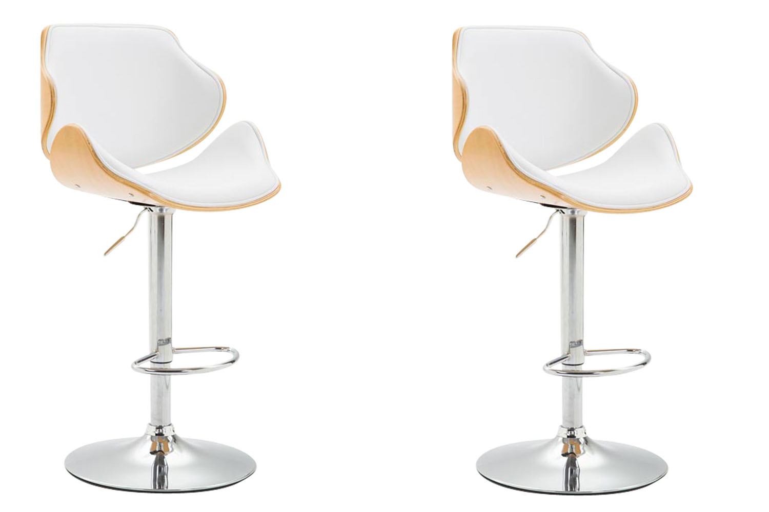 2er Set Barhocker Belem Kunstleder natura