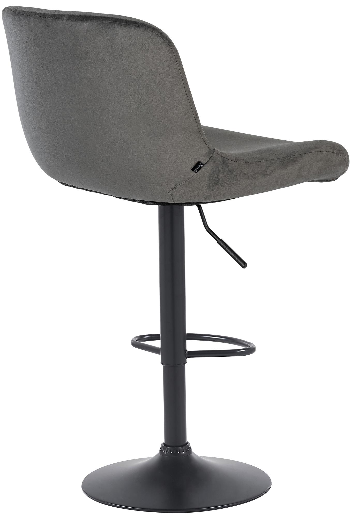 Barhocker Solon Schwarz Samt