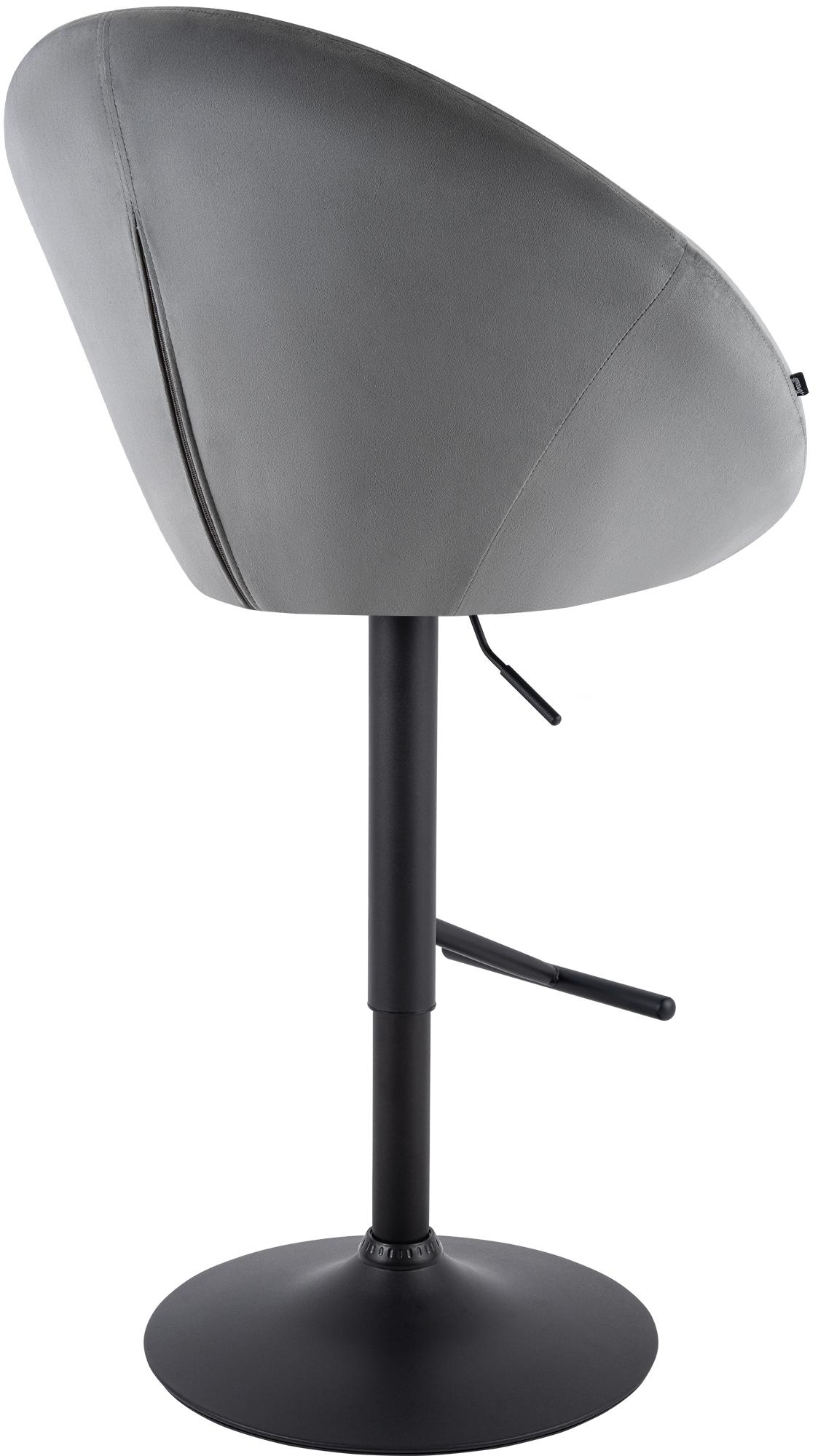 Barhocker London Samt schwarz