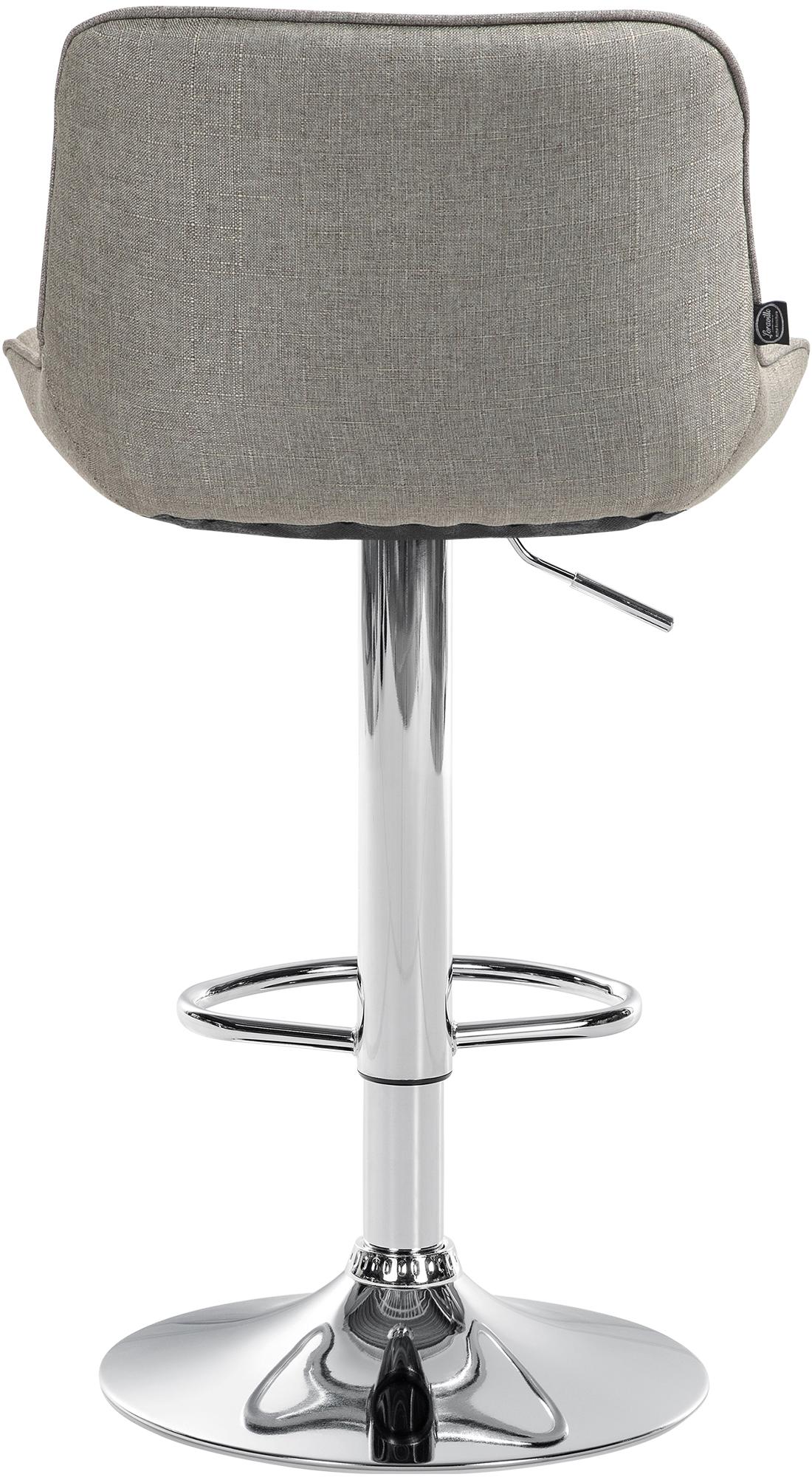 Barhocker Vonore Stoff chrom