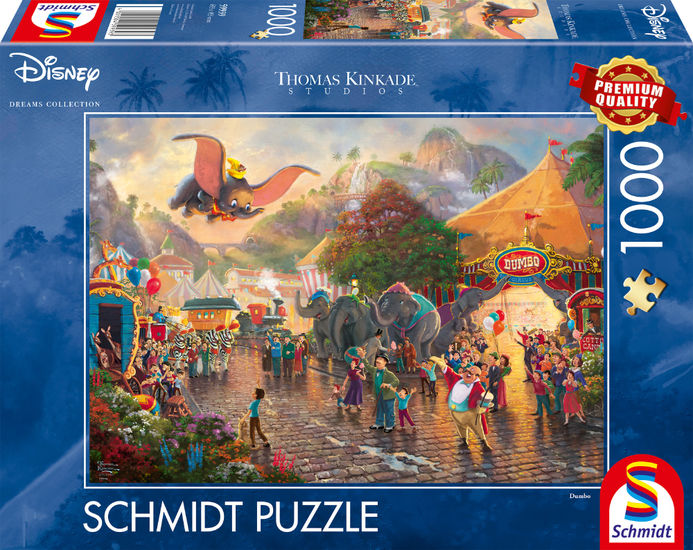 Schmidt Spiele GmbH Puzzles Disney, Dumbo - 1000 Teile Puzzle (Thomas Kinkade)
