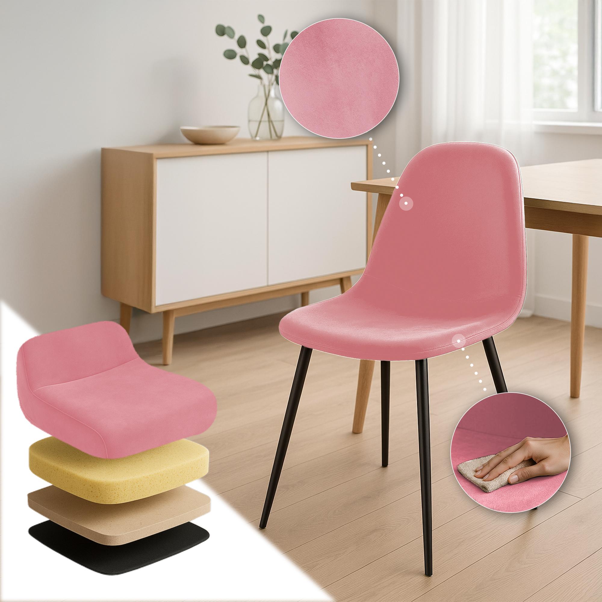 4er Set Esszimmerstühle Napier Samt