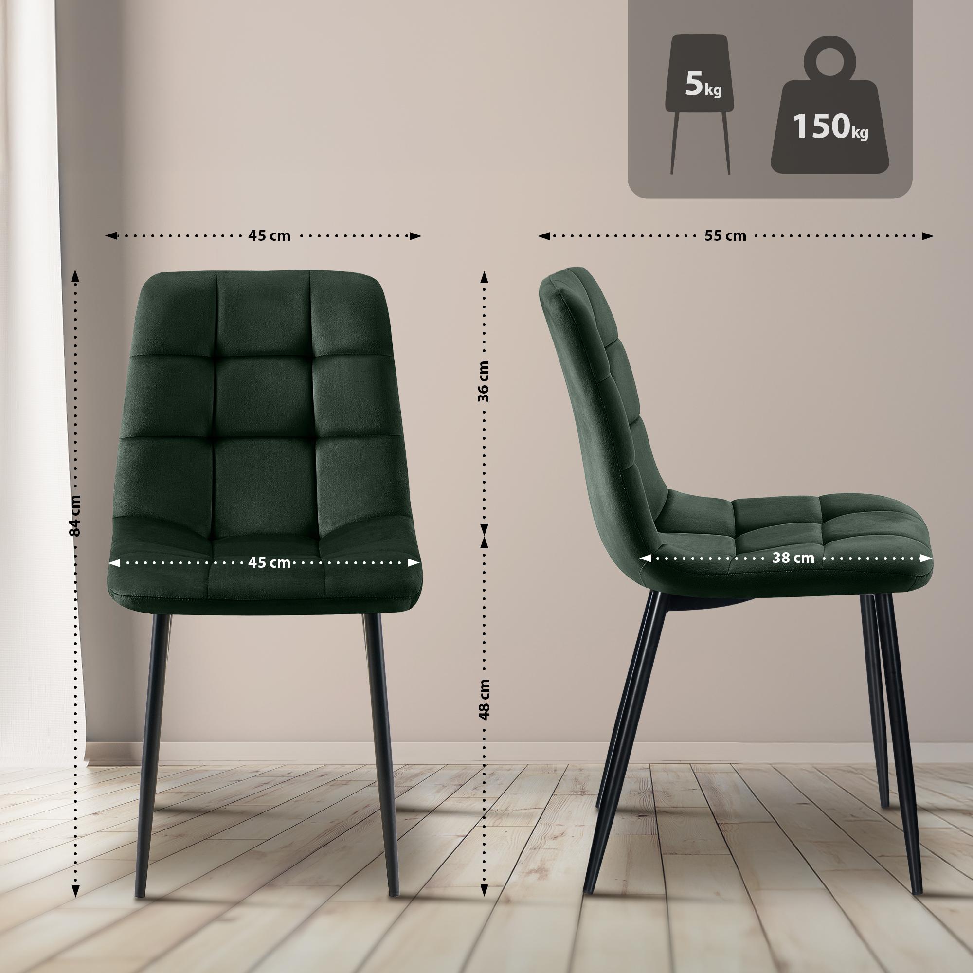 4er Set Esszimmerstuhl Tilde Samt