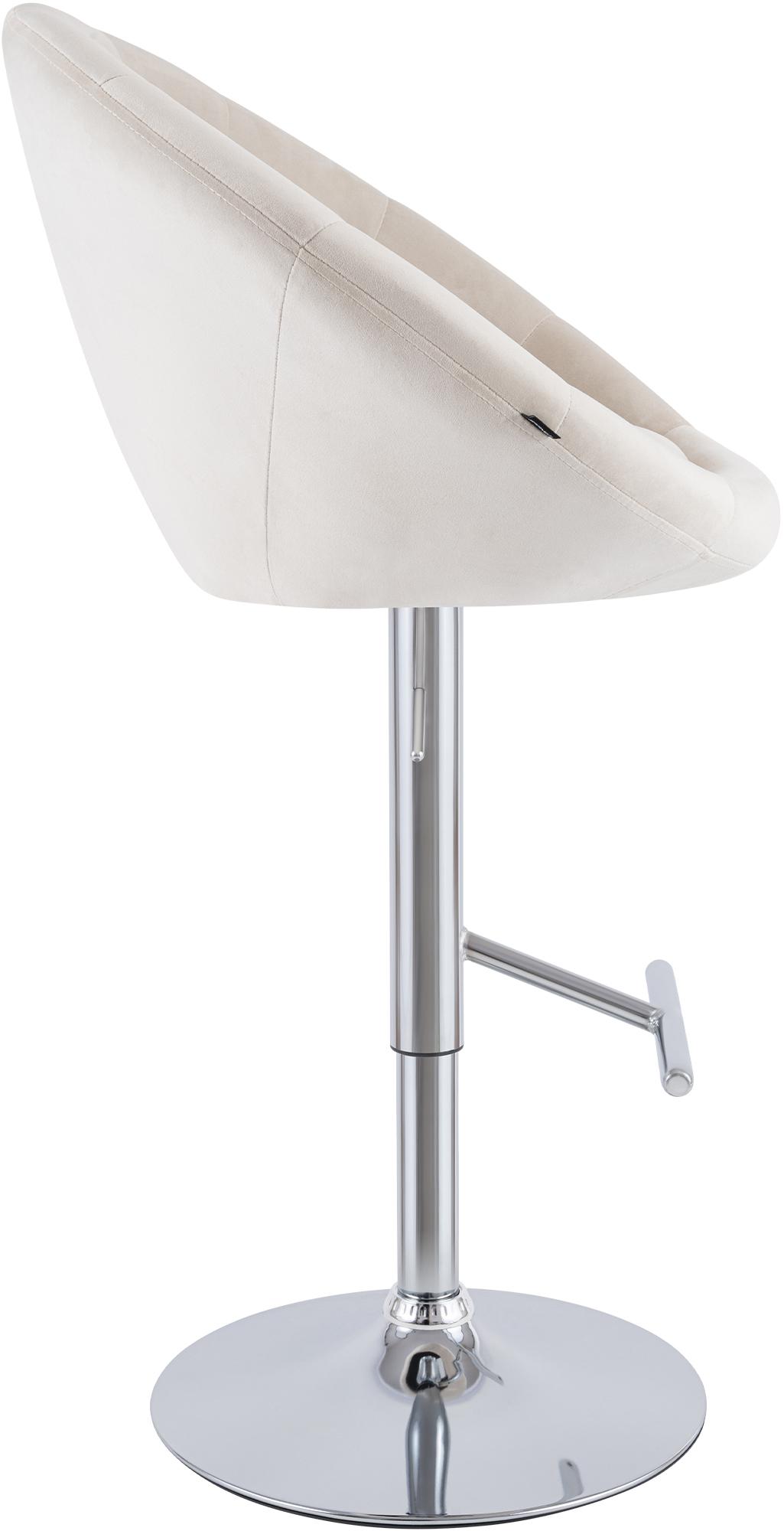 Barhocker London Samt chrom