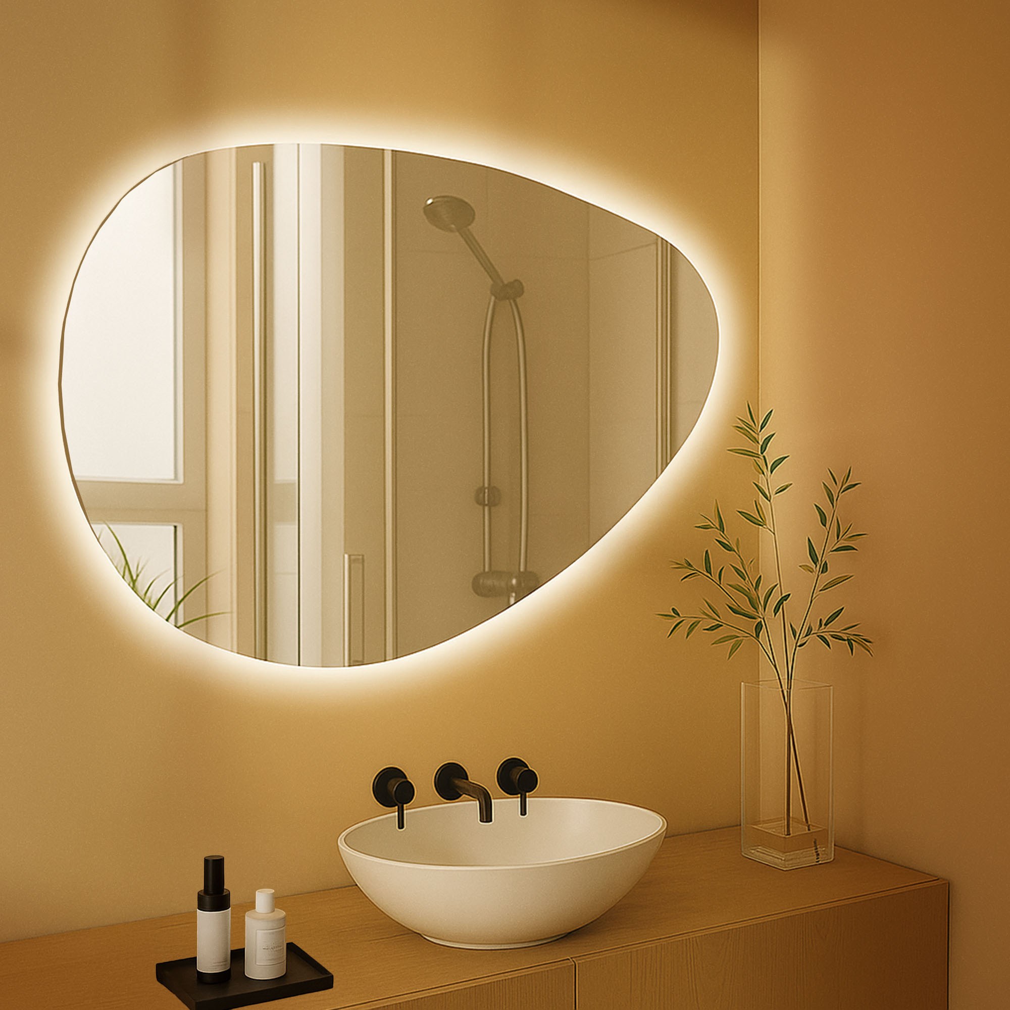 Badspiegel Almafie 65x75 ohne Bluetooth
