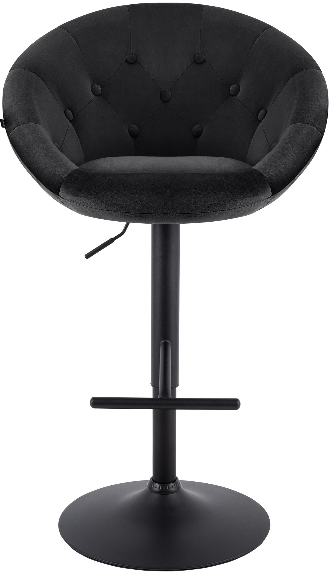 Barhocker London Samt schwarz